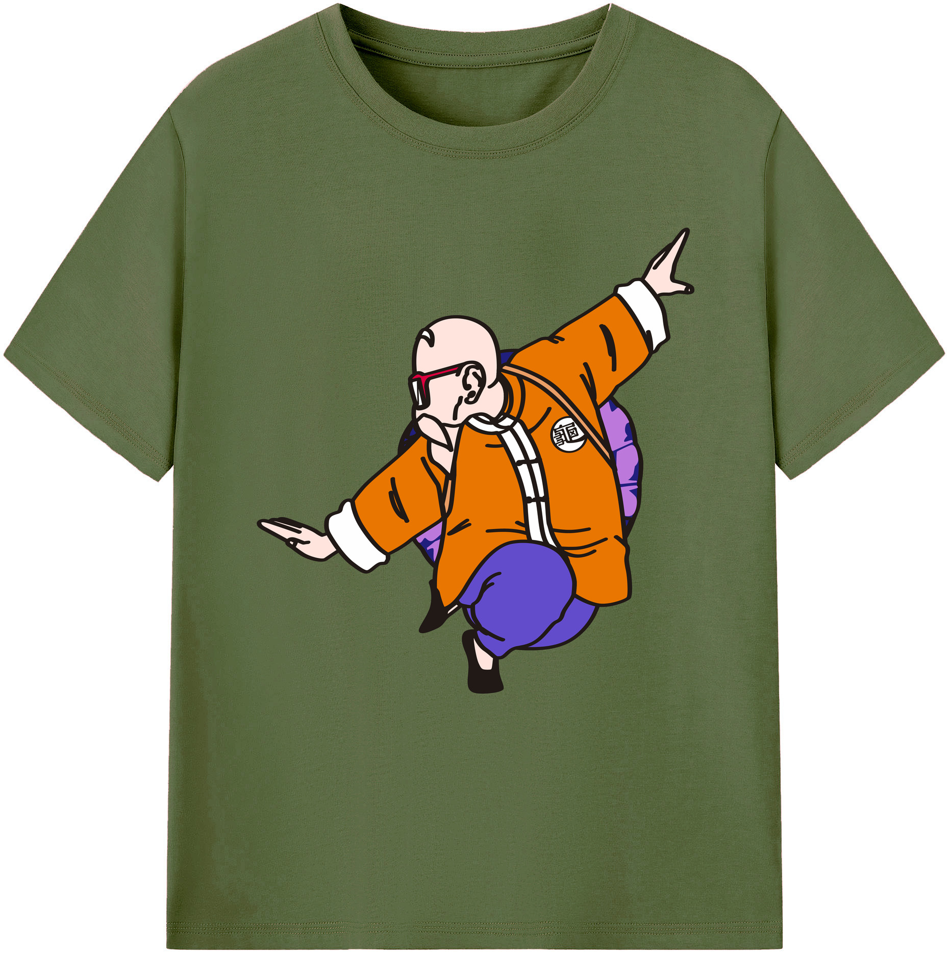 （画像用） ドラゴンボール 亀仙人（かめせんにん） DRAGON BALL Master Roshi Kame Sennin 綿100％半袖Tシャツ（フロントプリント）